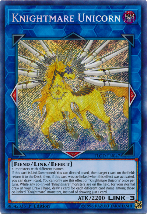 Knightmare Unicorn [FLOD-EN047] Secret Rare | Game Master's Emporium (The New GME)