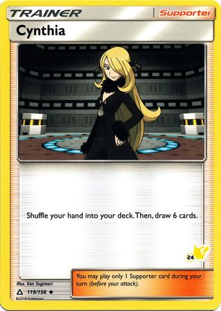 Cynthia (119/156) (Pikachu Stamp #24) [Battle Academy 2020] | Game Master's Emporium (The New GME)