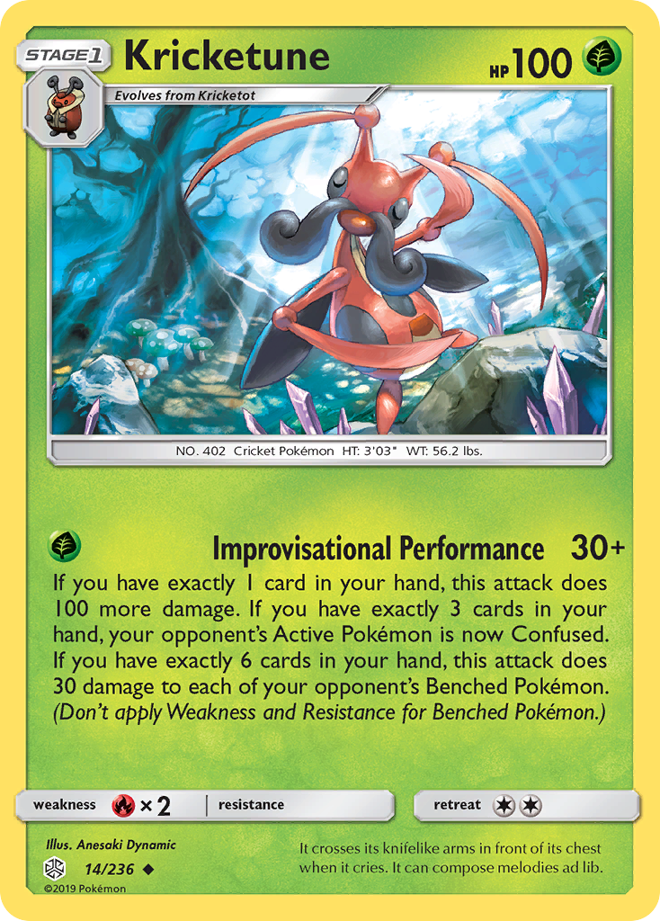 Kricketune (14/236) [Sun & Moon: Cosmic Eclipse] | Game Master's Emporium (The New GME)