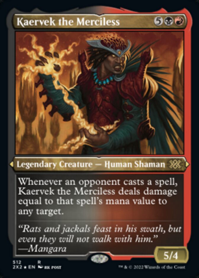 Kaervek the Merciless (Foil Etched) [Double Masters 2022] | Game Master's Emporium (The New GME)