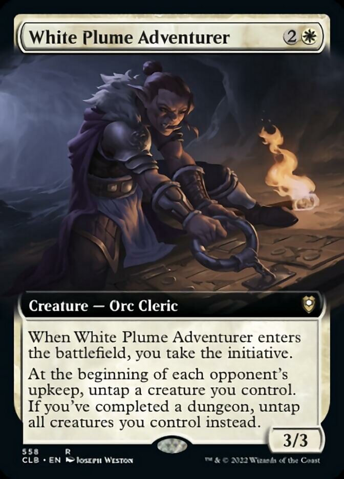 White Plume Adventurer (Extended Art) [Commander Legends: Battle for Baldur's Gate] | Game Master's Emporium (The New GME)