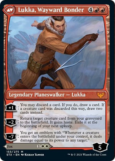 Mila, Crafty Companion // Lukka, Wayward Bonder [Strixhaven: School of Mages Prerelease Promos] | Game Master's Emporium (The New GME)