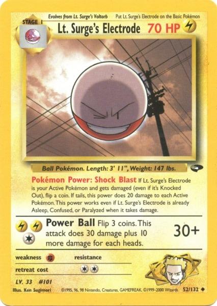 Lt. Surge's Electrode (52/132) [Gym Challenge Unlimited] | Game Master's Emporium (The New GME)