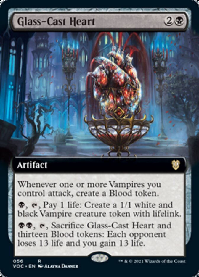 Glass-Cast Heart (Extended Art) [Innistrad: Crimson Vow Commander] | Game Master's Emporium (The New GME)