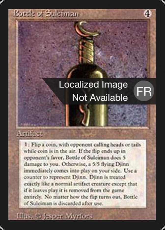 Bottle of Suleiman [Foreign Black Border] | Game Master's Emporium (The New GME)