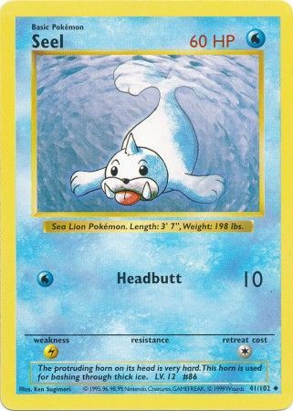 Seel (41/102) [Base Set Shadowless Unlimited] | Game Master's Emporium (The New GME)