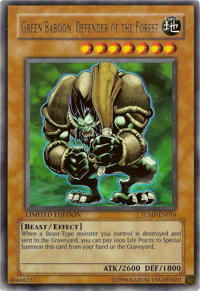 Green Baboon, Defender of the Forest [JUMP-EN014] Ultra Rare | Game Master's Emporium (The New GME)