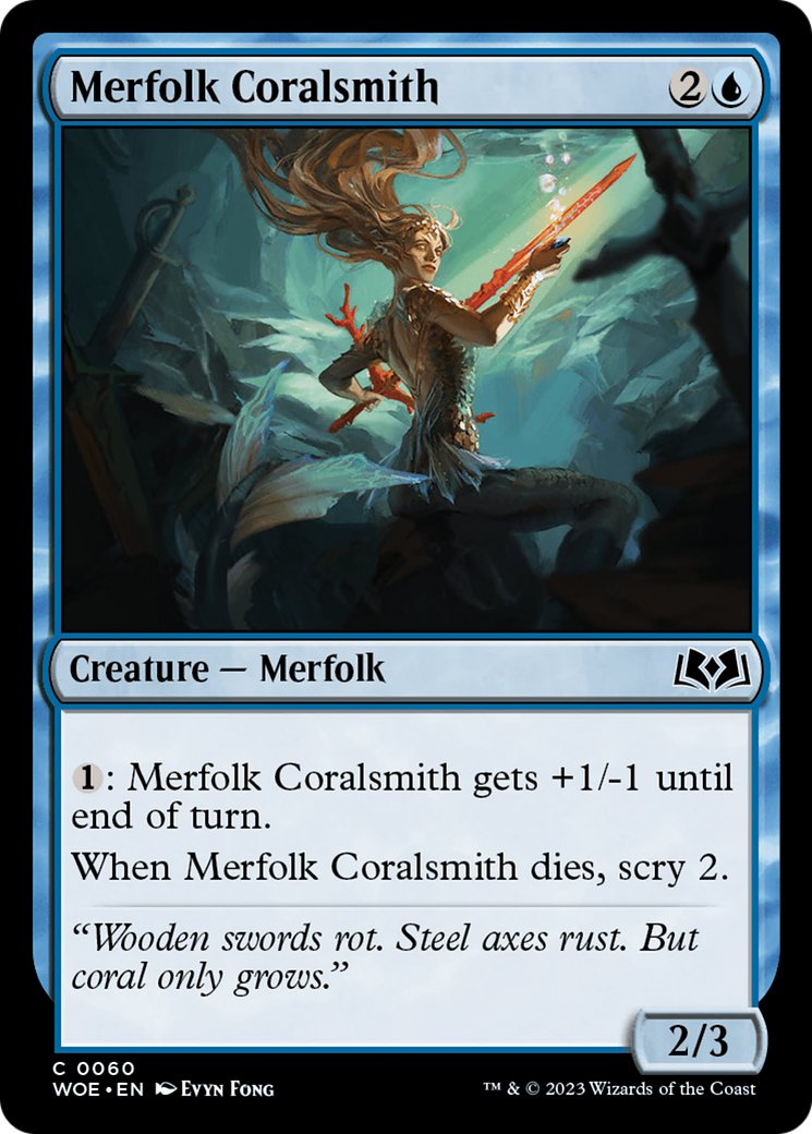 Merfolk Coralsmith [Wilds of Eldraine] | Game Master's Emporium (The New GME)