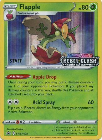 Flapple (SWSH022) (Staff Prerelease Promo) [Sword & Shield: Black Star Promos] | Game Master's Emporium (The New GME)