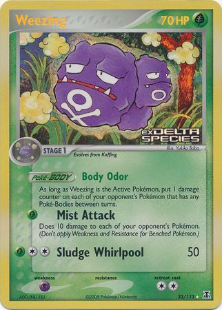 Weezing (33/113) (Stamped) [EX: Delta Species] | Game Master's Emporium (The New GME)