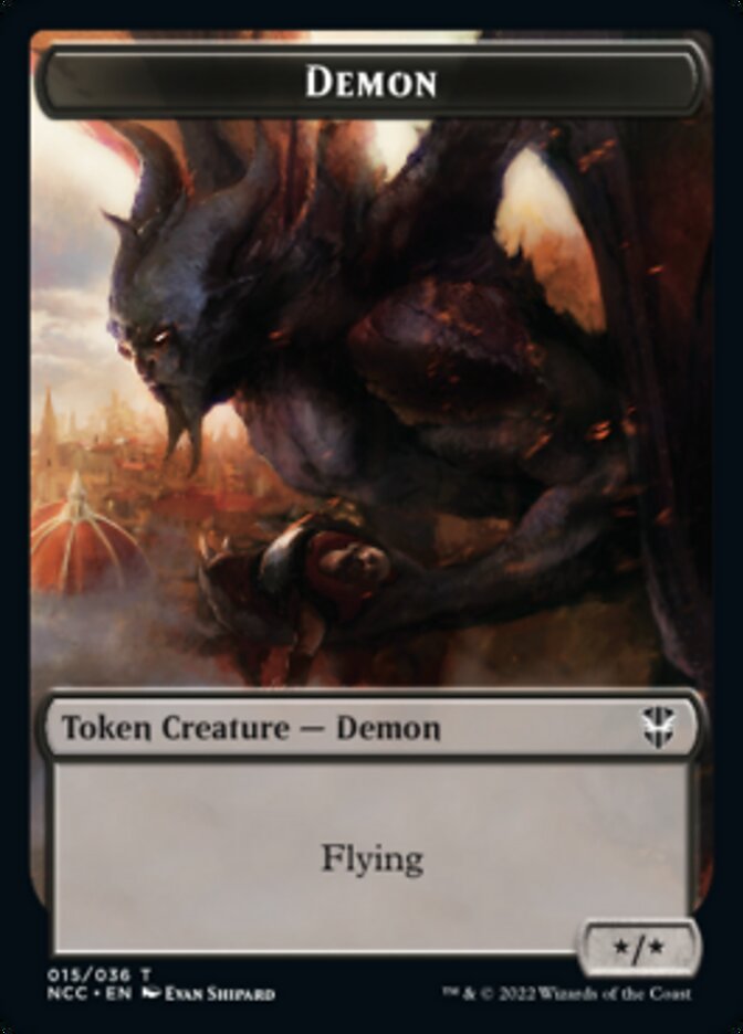 Demon // Copy Double-Sided Token [Streets of New Capenna Commander Tokens] | Game Master's Emporium (The New GME)