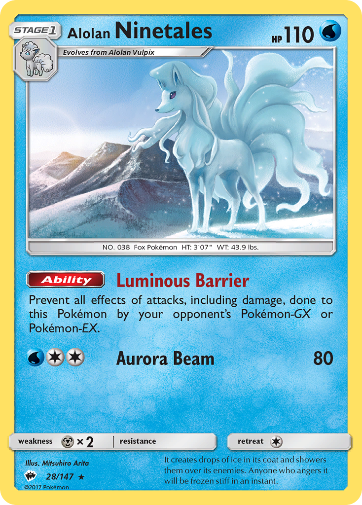 Alolan Ninetales (28/147) [Sun & Moon: Burning Shadows] | Game Master's Emporium (The New GME)