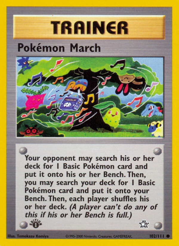 Pokemon March (102/111) [Neo Genesis 1st Edition] | Game Master's Emporium (The New GME)