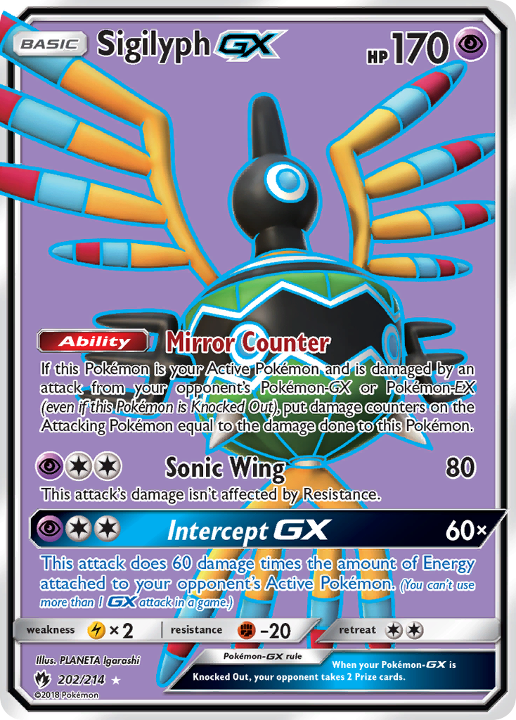 Sigilyph GX (202/214) [Sun & Moon: Lost Thunder] | Game Master's Emporium (The New GME)