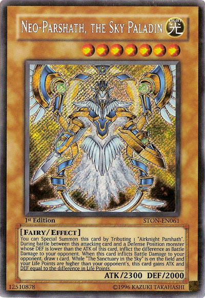 Neo-Parshath, The Sky Paladin [STON-EN061] Secret Rare | Game Master's Emporium (The New GME)