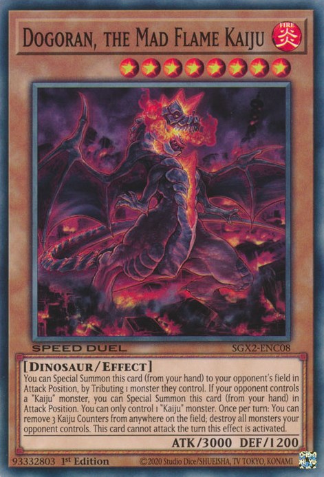 Dogoran, the Mad Flame Kaiju [SGX2-ENC08] Secret Rare | Game Master's Emporium (The New GME)