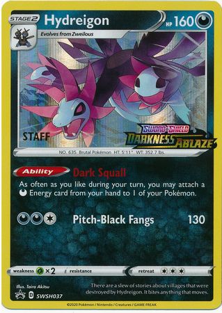 Hydreigon (SWSH037) (Staff Prerelease Promo) [Sword & Shield: Black Star Promos] | Game Master's Emporium (The New GME)