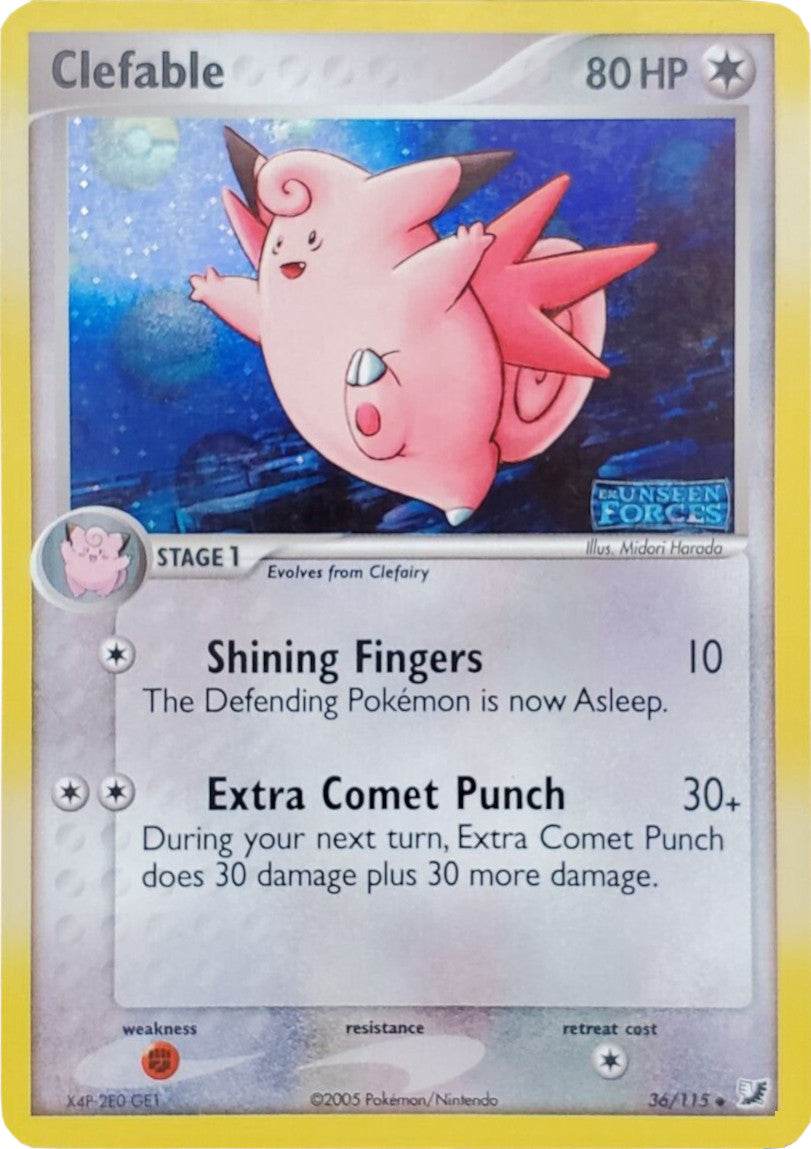 Clefable (36/115) (Stamped) [EX: Unseen Forces] | Game Master's Emporium (The New GME)