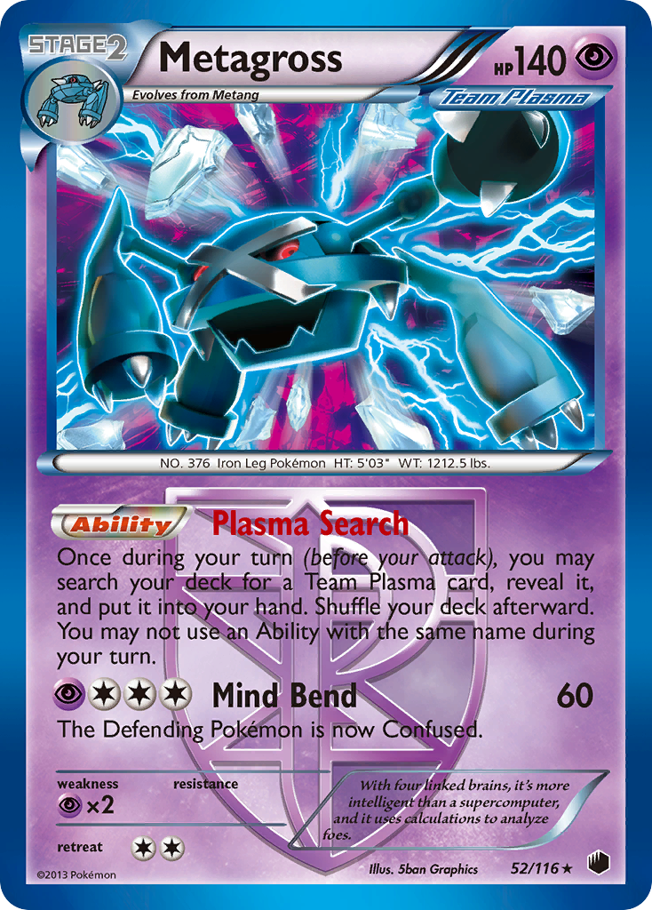 Metagross (52/116) [Black & White: Plasma Freeze] | Game Master's Emporium (The New GME)