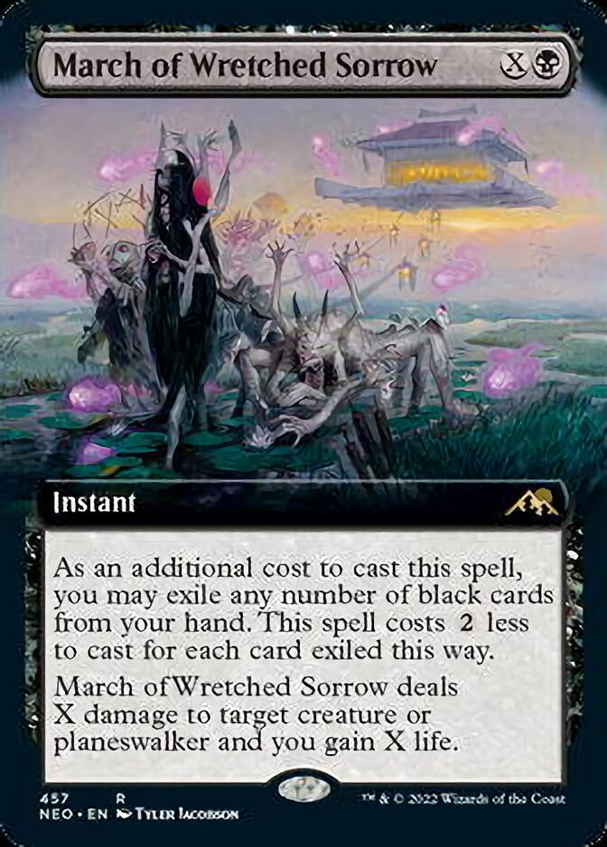 March of Wretched Sorrow (Extended Art) [Kamigawa: Neon Dynasty] | Game Master's Emporium (The New GME)