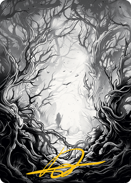 Forest 1 Art Card (Gold-Stamped Signature) [Innistrad: Midnight Hunt Art Series] | Game Master's Emporium (The New GME)