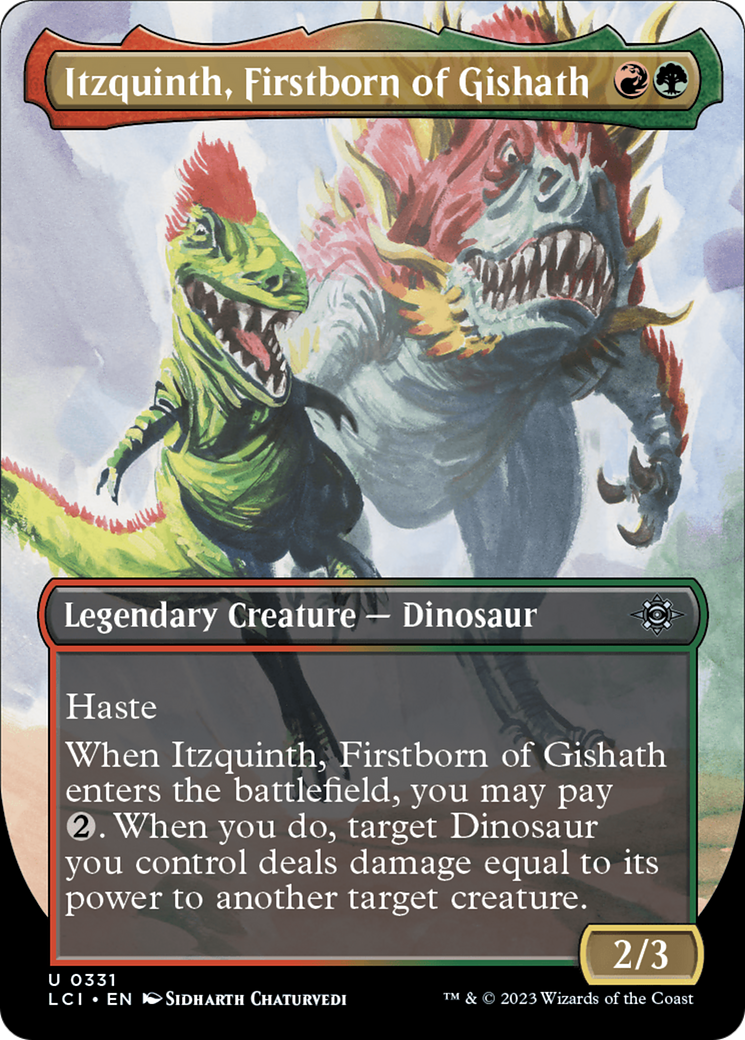 Itzquinth, Firstborn of Gishath (Borderless) [The Lost Caverns of Ixalan] | Game Master's Emporium (The New GME)