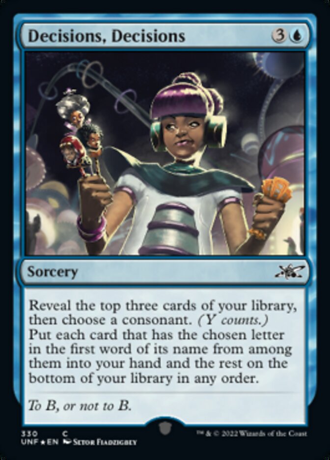 Decisions, Decisions (Galaxy Foil) [Unfinity] | Game Master's Emporium (The New GME)