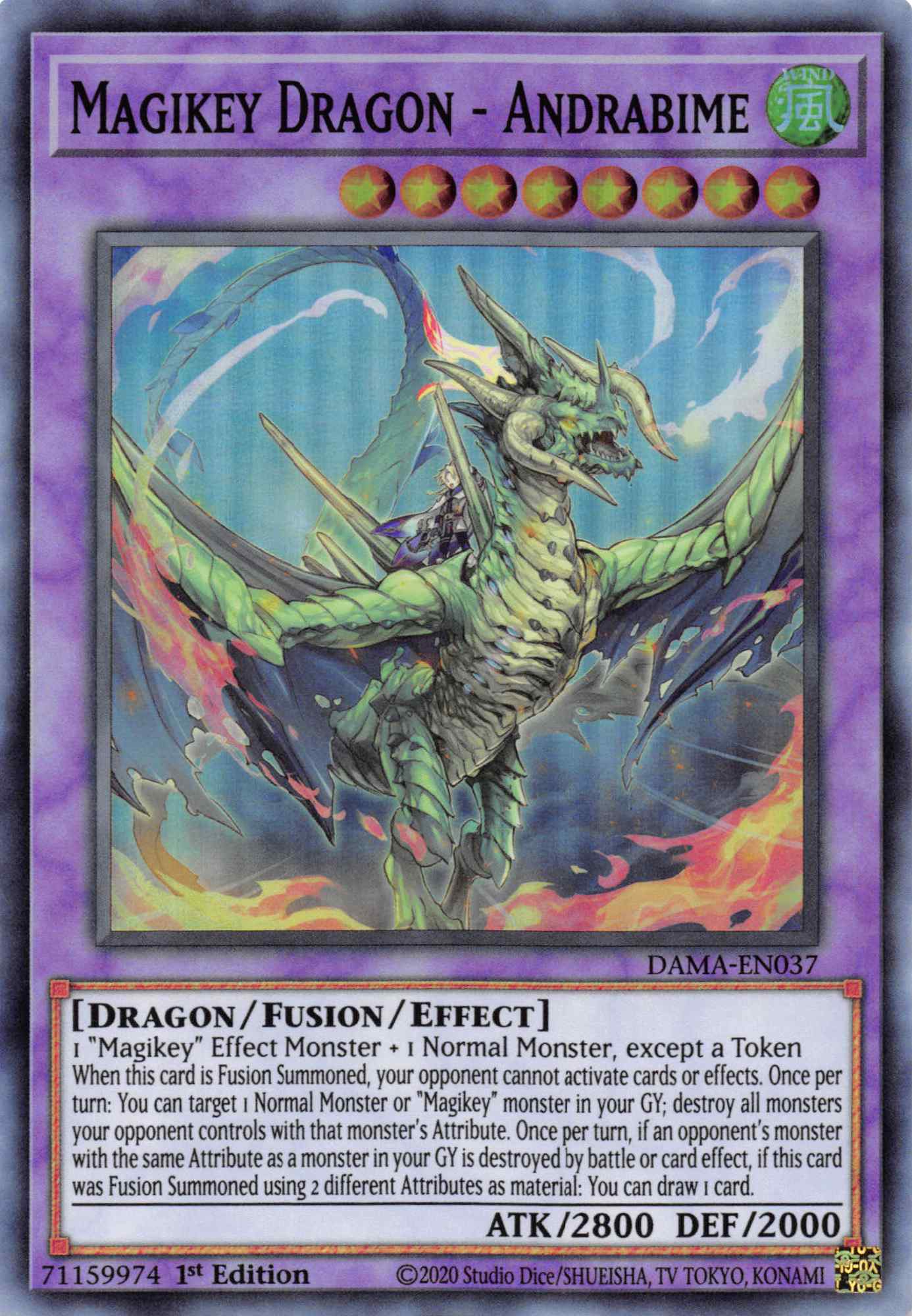 Magikey Dragon - Andrabime [DAMA-EN037] Super Rare | Game Master's Emporium (The New GME)