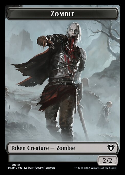 Clue // Zombie (0019) Double-Sided Token [Commander Masters Tokens] | Game Master's Emporium (The New GME)