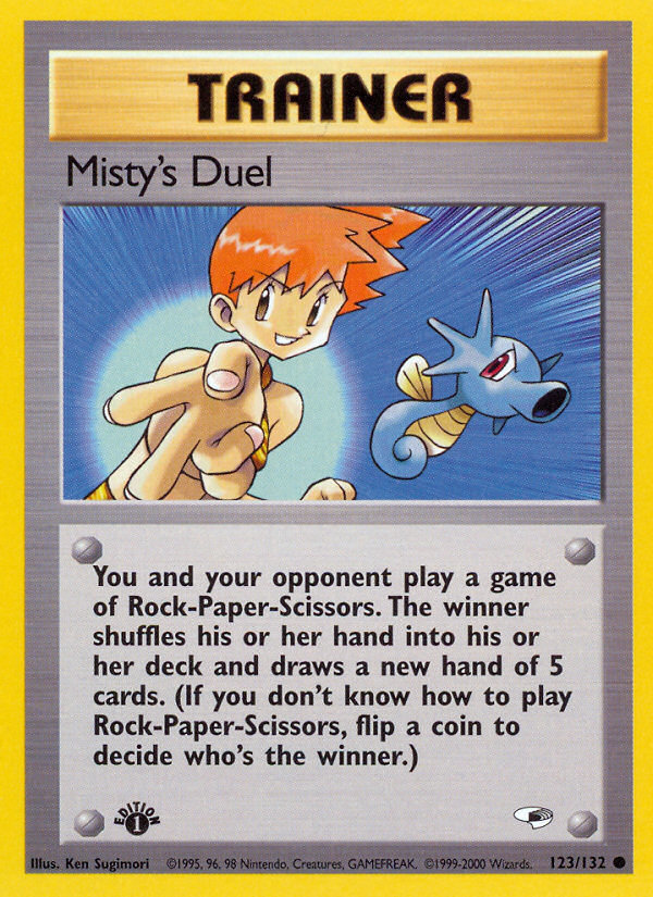 Misty's Duel (123/132) [Gym Heroes 1st Edition] | Game Master's Emporium (The New GME)