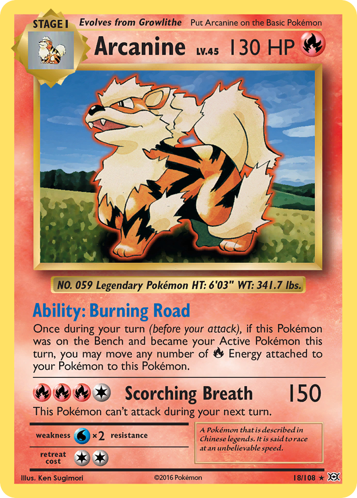 Arcanine (18/108) [XY: Evolutions] | Game Master's Emporium (The New GME)