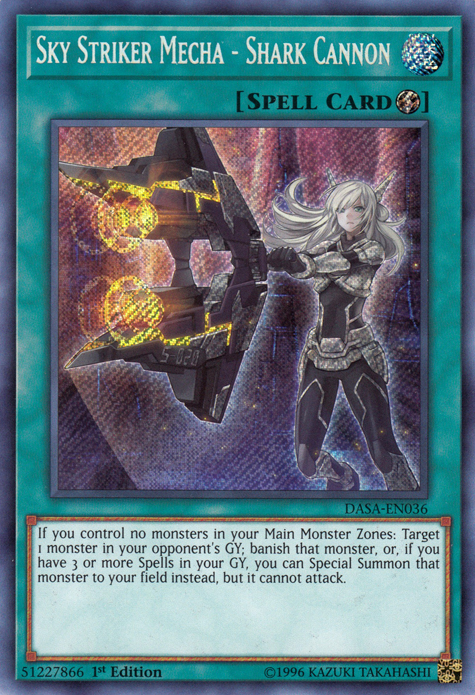 Sky Striker Mecha - Shark Cannon [DASA-EN036] Secret Rare | Game Master's Emporium (The New GME)