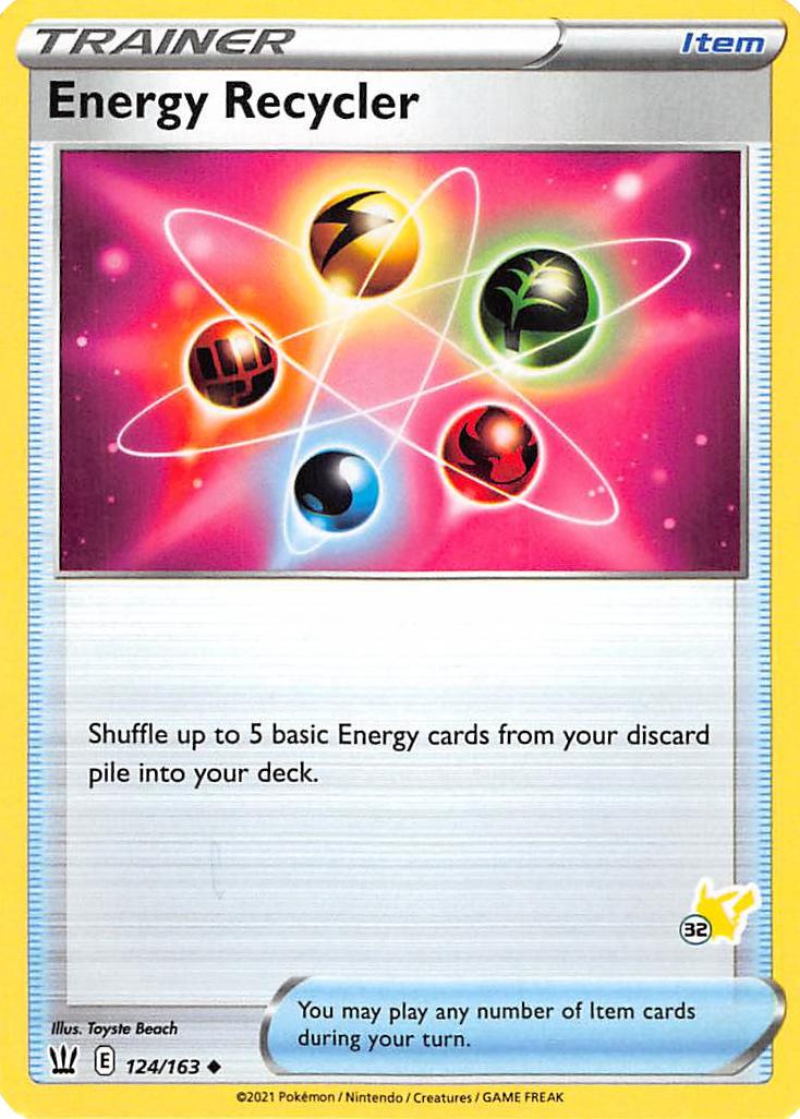 Energy Recycler (124/163) (Pikachu Stamp #32) [Battle Academy 2022] | Game Master's Emporium (The New GME)