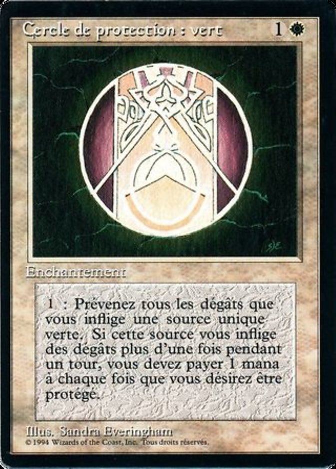 Circle of Protection: Green [Foreign Black Border] | Game Master's Emporium (The New GME)