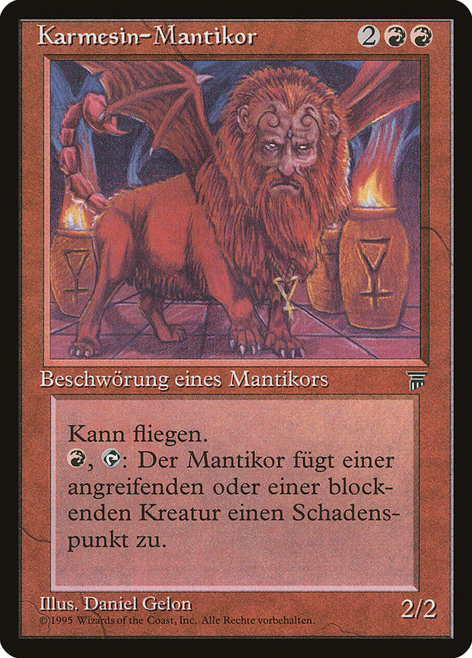 Crimson Manticore (German) - "Karmesin-Mantikor" [Renaissance] | Game Master's Emporium (The New GME)