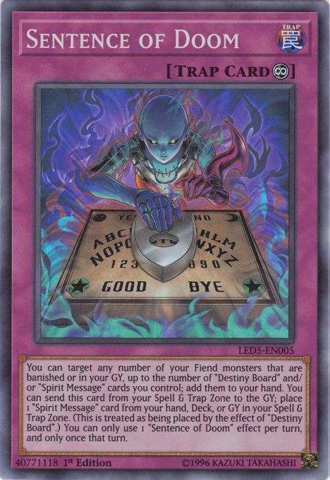 Sentence of Doom [LED5-EN005] Super Rare | Game Master's Emporium (The New GME)