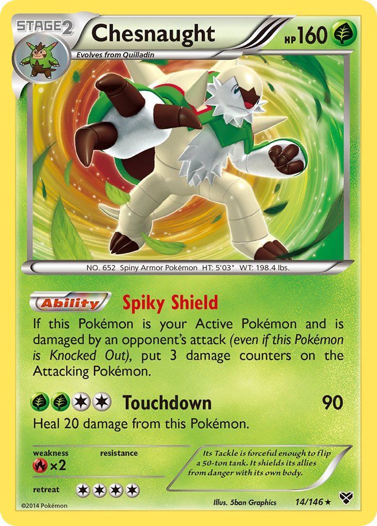 Chesnaught (14/146) (Cosmos Holo) (Blister Exclusive) [XY: Base Set] | Game Master's Emporium (The New GME)