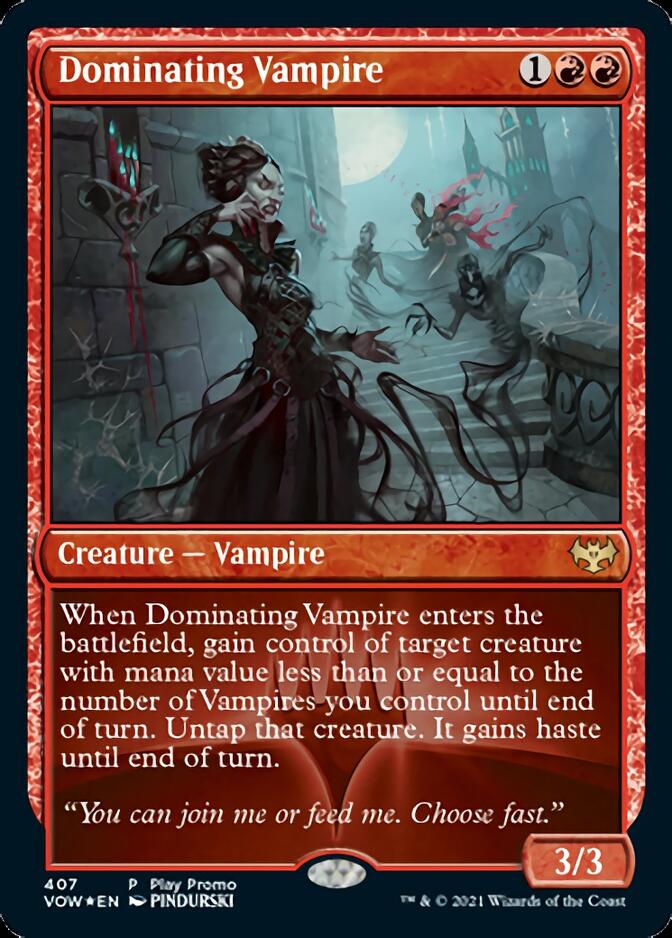 Dominating Vampire (Play Promo) [Innistrad: Crimson Vow Promos] | Game Master's Emporium (The New GME)