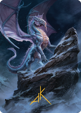 Ancient Silver Dragon Art Card (06) (Gold-Stamped Signature) [Commander Legends: Battle for Baldur's Gate Art Series] | Game Master's Emporium (The New GME)