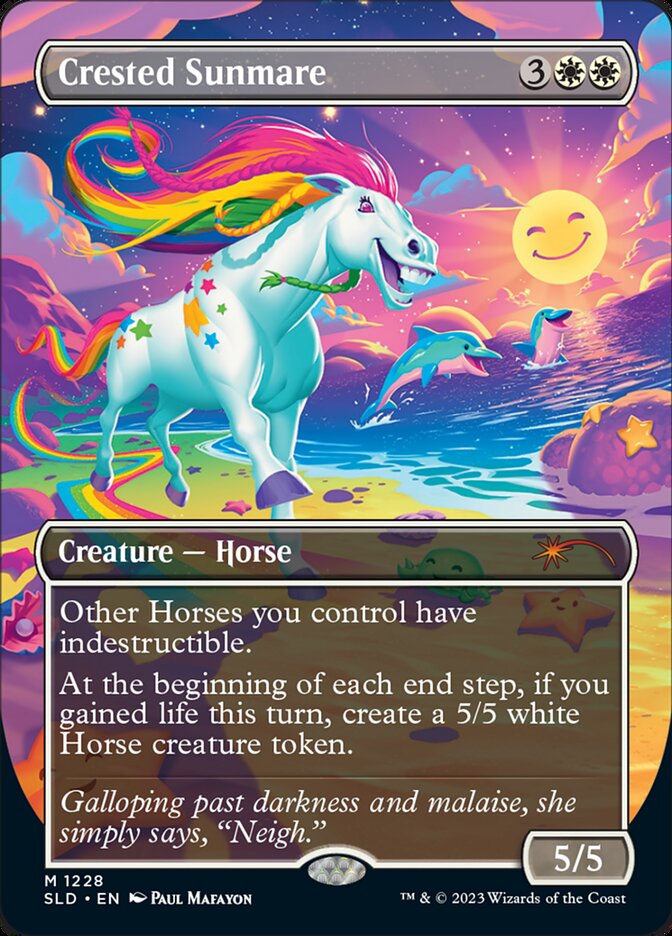 Crested Sunmare (Borderless) [Secret Lair Drop Series] | Game Master's Emporium (The New GME)