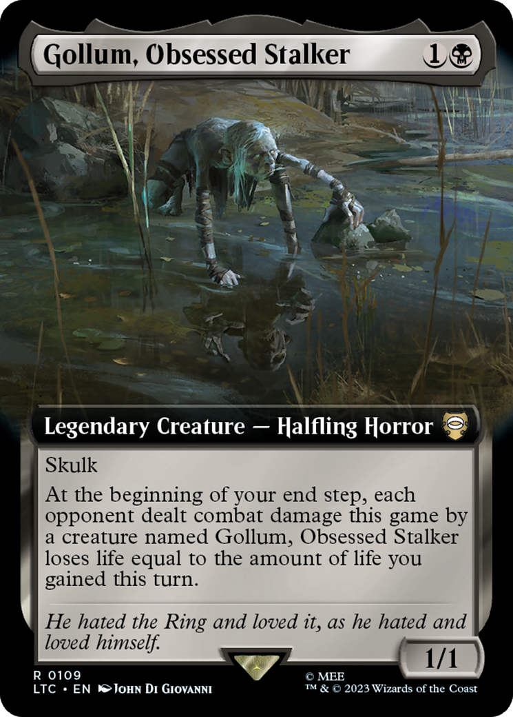 Gollum, Obsessed Stalker (Extended Art) [The Lord of the Rings: Tales of Middle-Earth Commander] | Game Master's Emporium (The New GME)