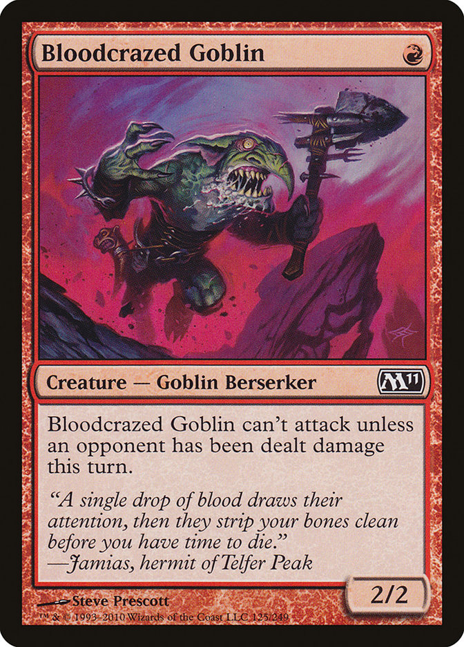 Bloodcrazed Goblin [Magic 2011] | Game Master's Emporium (The New GME)