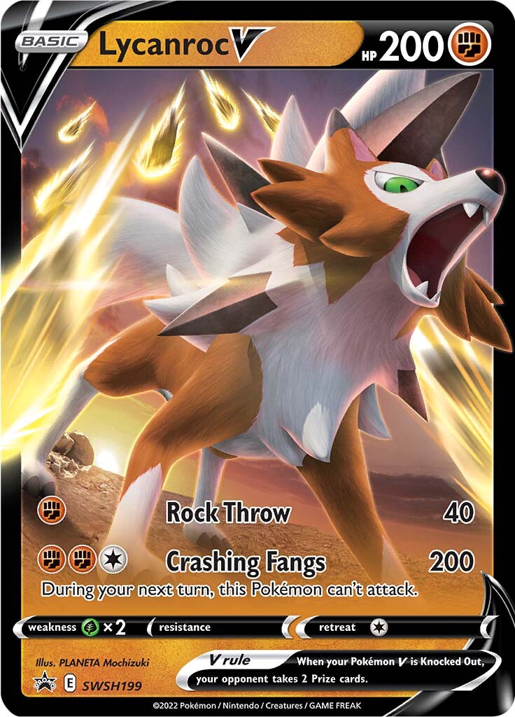 Lycanroc V (SWSH199) [Sword & Shield: Black Star Promos] | Game Master's Emporium (The New GME)