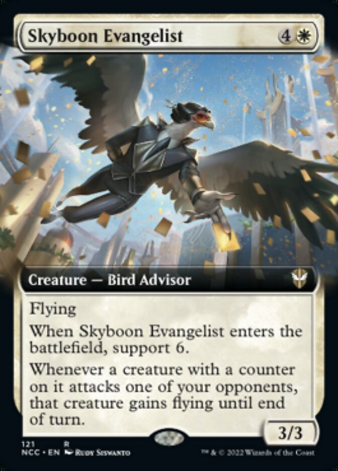 Skyboon Evangelist (Extended Art) [Streets of New Capenna Commander] | Game Master's Emporium (The New GME)