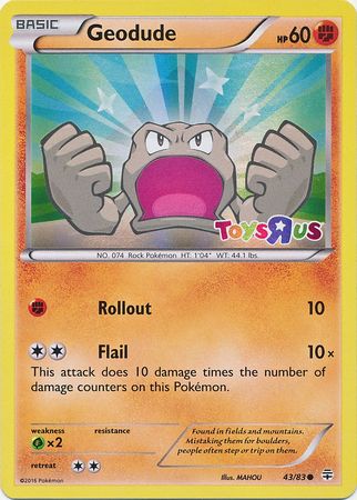 Geodude (43/83) (Toys R Us Promo) [XY: Generations] | Game Master's Emporium (The New GME)