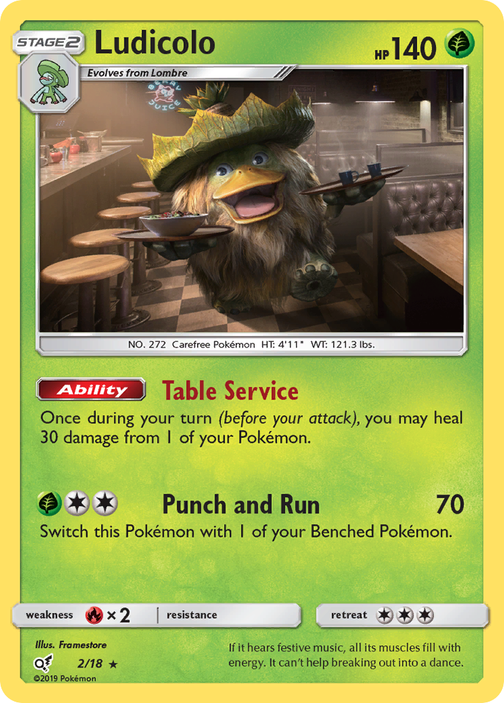 Ludicolo (2/18) [Sun & Moon: Detective Pikachu] | Game Master's Emporium (The New GME)