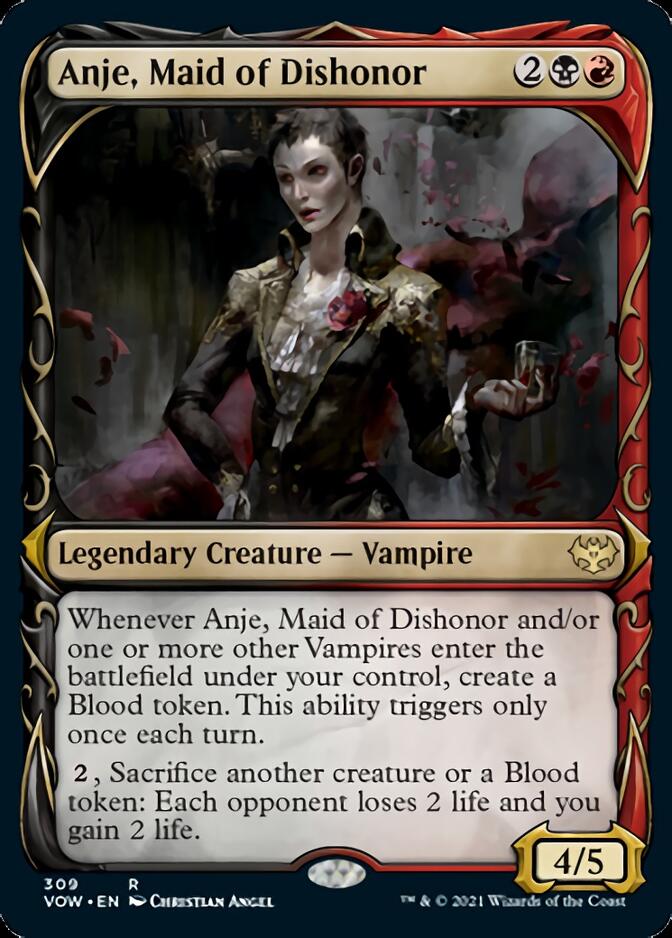 Anje, Maid of Dishonor (Showcase Fang Frame) [Innistrad: Crimson Vow] | Game Master's Emporium (The New GME)