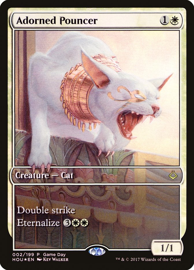 Adorned Pouncer (Game Day) (Full Art) [Hour of Devastation Promos] | Game Master's Emporium (The New GME)