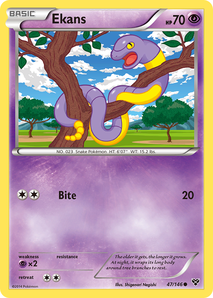 Ekans (47/146) [XY: Base Set] | Game Master's Emporium (The New GME)