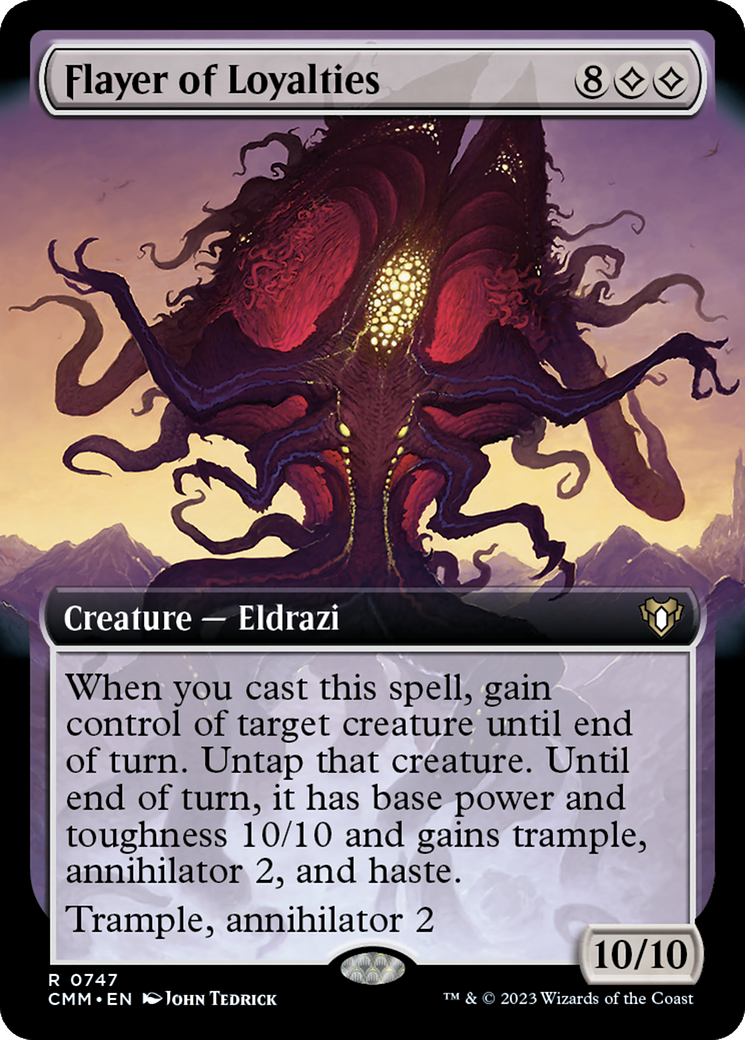 Flayer of Loyalties (Extended Art) [Commander Masters] | Game Master's Emporium (The New GME)